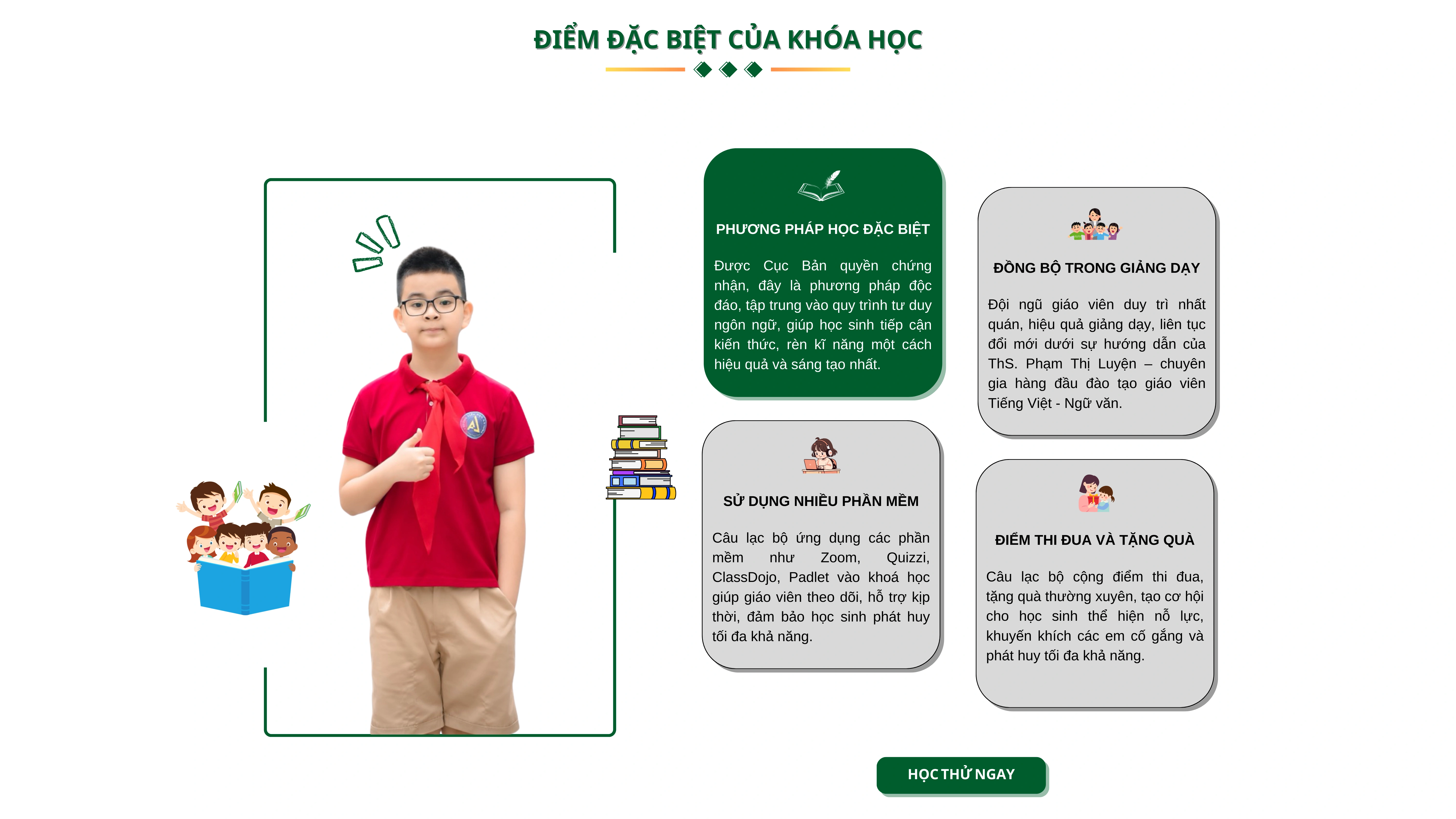 Landingpage - Điểm đặc biệt khóa học