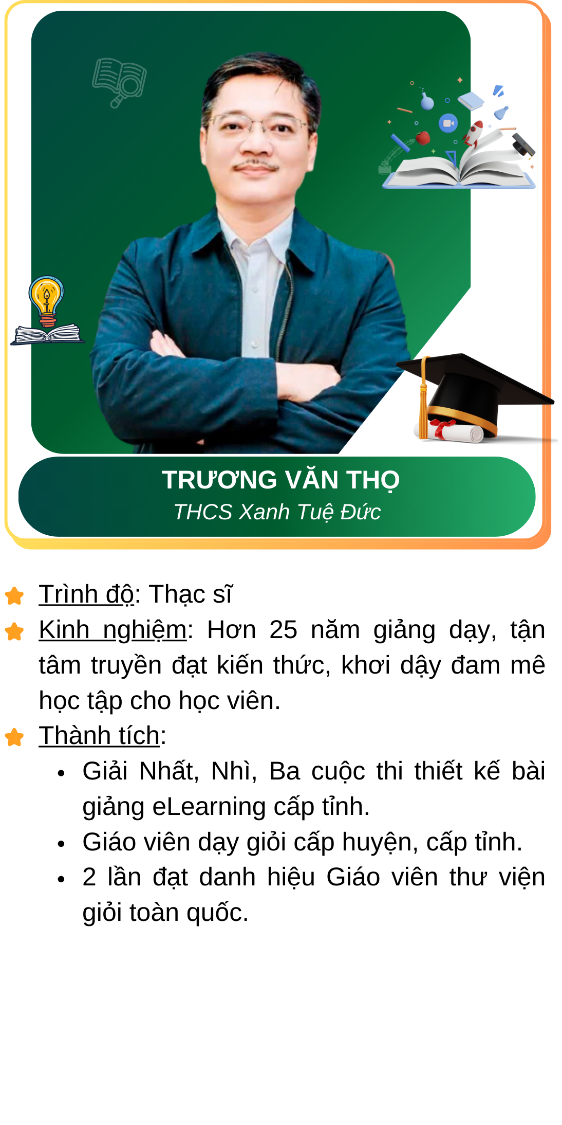 Landingpage - Thông tin giáo viên 