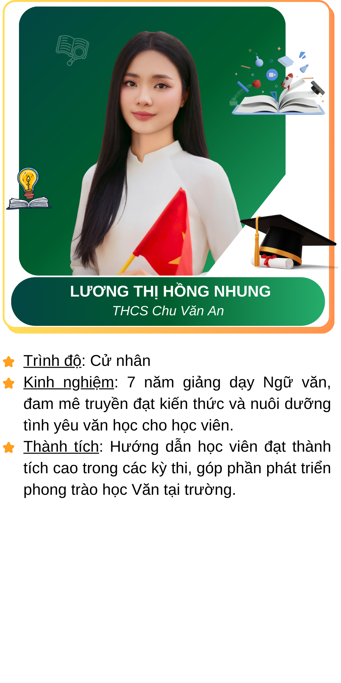 Landingpage - Thông tin giáo viên 