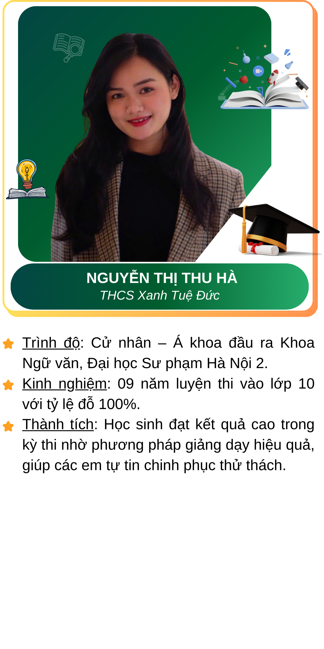 Landingpage - Thông tin giáo viên 