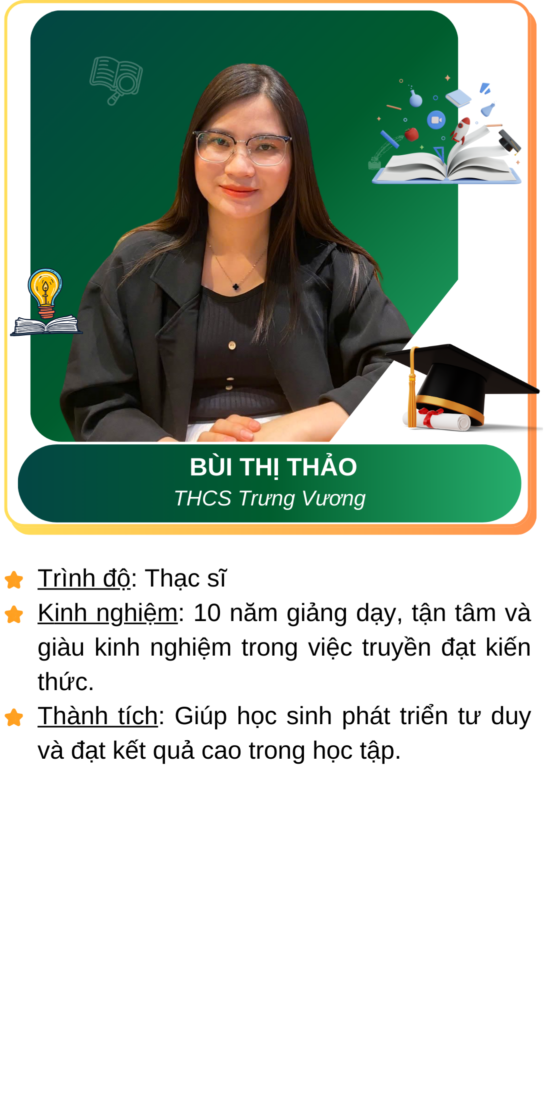 Landingpage - Thông tin giáo viên 