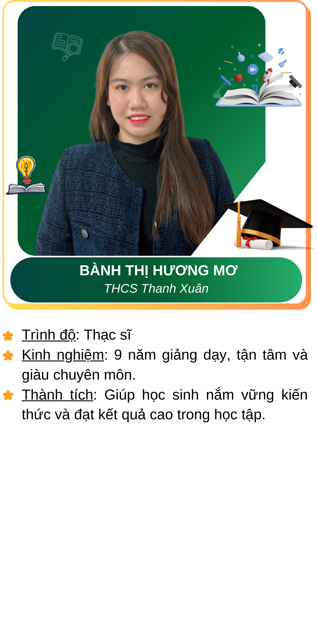 Landingpage - Thông tin giáo viên 