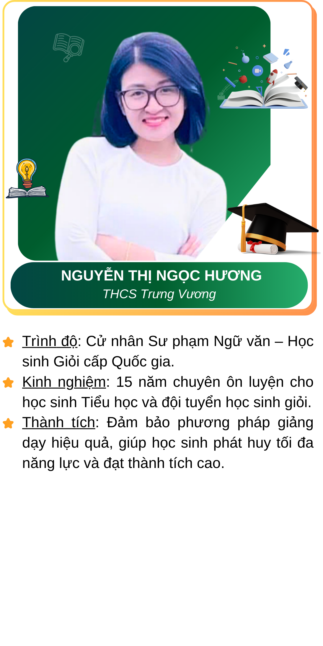 Landingpage - Thông tin giáo viên 